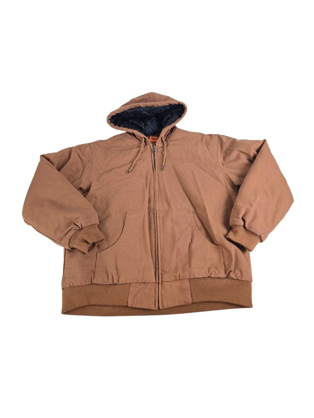 Corner Stone Brown Duck Canvas Quilt Lined Full Zip Work Jacket Men's Sz M NWOT